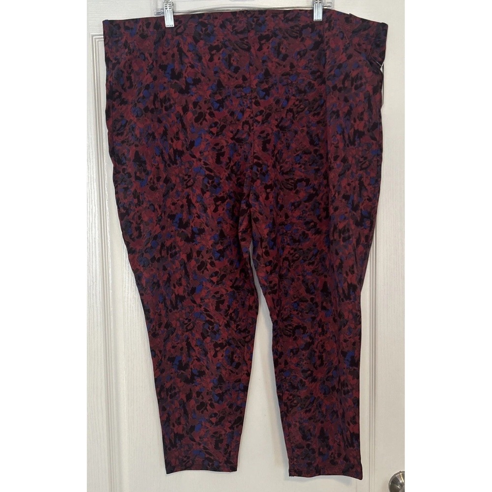 Torrid Painterly Animal Print Comfort Leggings Womens 5X Plus Multicolor Cropped